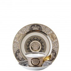 Versace Medusa Silver. Подарочный  набор тарелка + чашка и блюдце / 25 лет